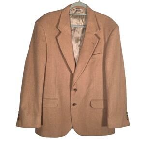 90s Hunt Valley Camel Hair Blazer 42R USA Made Tan Jacket